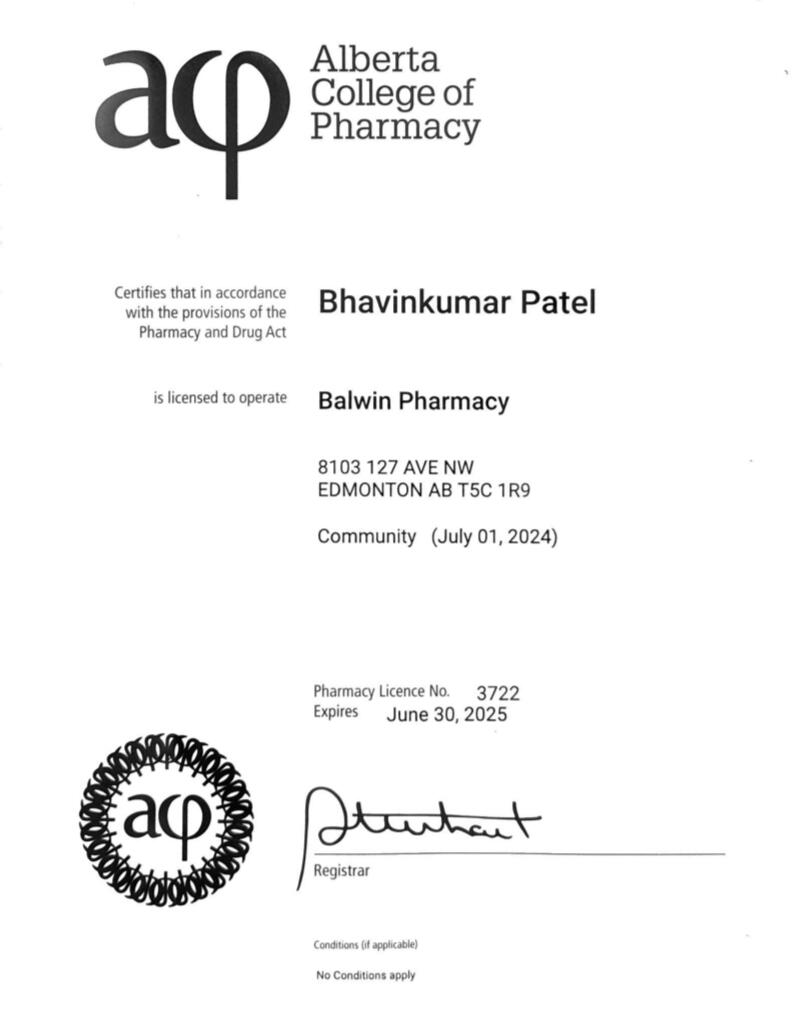 Pharmacy License
